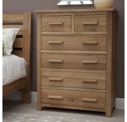 Opus Modern Oak 2 Over 4 Drawer Chest